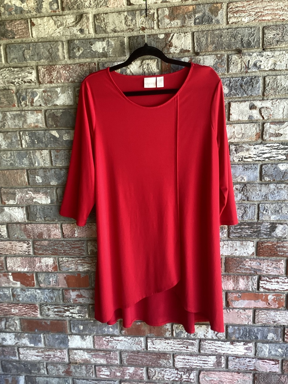 Chico's Bright Red Scoop Neck Top